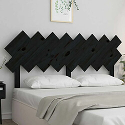 Maison Chic Tête de lit scandinave,Meuble de chambre Noir 159,5x3x80,5 cm Bois massif de pin -MN60328