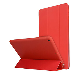 Coque en silicone + PU triple pli avec support rouge pour votre Apple iPad Mini (2019) 7.9 pouces