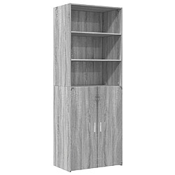 vidaXL Buffet haut sonoma gris 70x42,5x185 cm bois d'ingénierie