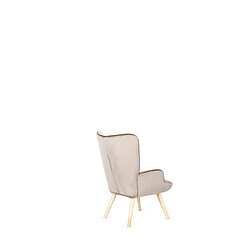 Avis Vivaldi Fauteuil Avec Repose-Pieds LOZANO Beige Velours