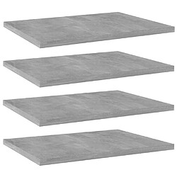 vidaXL Panneaux de bibliothèque 4 pcs gris béton bois d’ingénierie