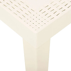 Avis vidaXL Table de jardin Blanc 79x65x72 cm Plastique