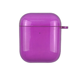 Coque en TPU couleur unie violet pour votre Apple AirPods avec étui de chargement sans fil (2019)/AirPods avec étui de chargement (2019)/(2016)