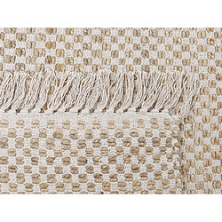 Beliani Tapis beige à carreaux 80 x 150 cm ZERDALI pas cher