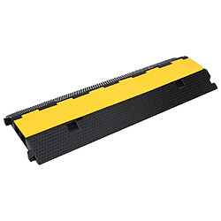 vidaXL Rampe de protection de câble avec 2 canaux 100 cm caoutchouc