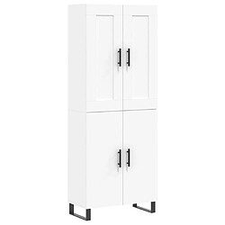 vidaXL Buffet haut Blanc 69,5x34x180 cm Bois d'ingénierie