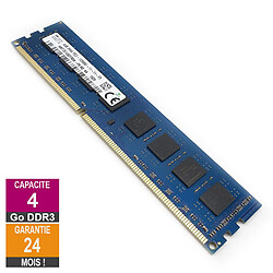 Barrette Mémoire 4Go RAM DDR3 Hynix HMT351U6EFR8A-PB DIMM PC3-12800U 2Rx8 - Reconditionné