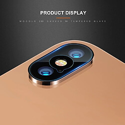 Wewoo Film mocolo 0.15mm 9H 2.5D rond bord arrière lentille de caméra en verre trempé pour iPhone XS Max (Transparent) pas cher