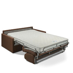 Inside 75 Canapé convertible PARADISO EXPRESS 160cm matelas 14cm marron chocolat