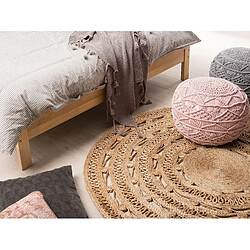 Avis Beliani Tapis rond 140 cm en jute beige KERER