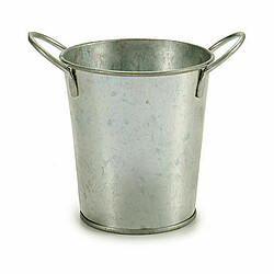 Ibergarden Cache-pot Seau Argenté Zinc 16 x 12 x 11 cm (72 Unités)