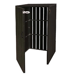 Avis Decoshop26 Abris poubelles pour conteneur 80 à 240 litres 115x77x97 cm acier et WPC anthracite 04_0008248