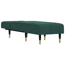 Avis Maison Chic Chaise longue Jardin| Bain de soleil Relax | Transat vert foncé velours -GKD50256