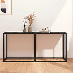 Maison Chic Table console | Meuble d'entrée | Table d'appoint Marbre noir 160x35x75,5 cm Verre trempé -GKD82029