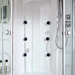 Acheter Kiamami Valentina CABINE DE DOUCHE 90x90 AVEC HYDROMASSAGE ET BAIN-VAPEUR | VESUVIO