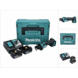 Makita DCO 181 RTJ Affleureuse plaque de plâtre sans fil 32000 tr/min Brushless 18V + 2x Batteries 5,0 Ah + Chargeur + Coffret Makpac