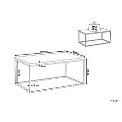 Avis Beliani Table basse MDF Bois foncé DELANO