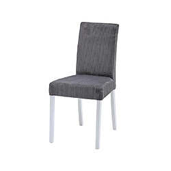 Bestmobilier Gemma - lot de 2 chaises - en velours côtelé