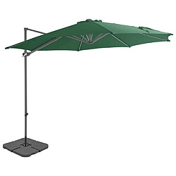 Maison Chic Parasol Jardin | Parasol avec base portable Vert - GKD96025