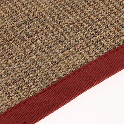 Avis Tapis Sisal Runners Collection Fiber Naturel Tapis C Red Edge 40x80cm