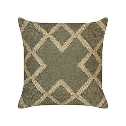 Beliani Coussin GOPI Jute 45 x 45 cm Géométrique Vert