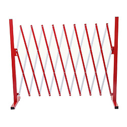 Mendler Grillage HWC-B34, grille protectrice télescopique, aluminium rouge/blanc ~ hauteur 103cm, largeur 32-265cm