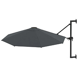 Helloshop26 Parasol mural avec mât métallique 300 cm anthracite 02_0008685