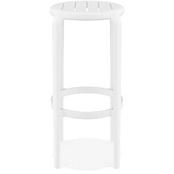 Acheter Alterego Tabouret de bar intérieur / extérieur 'PEYA' blanc en matière plastique