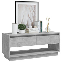 Acheter Maison Chic Meuble TV scandinave - Banc TV pour salon Gris béton 102x41x44 cm Aggloméré -MN58622