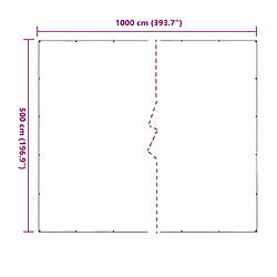 Acheter vidaXL Bâche transparente avec œillets 5x10 m PVC