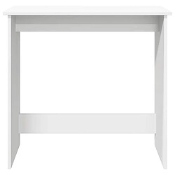 Avis vidaXL Bureau Blanc 80x40x75 cm Bois d'ingénierie