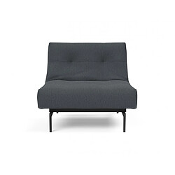 Inside 75 Fauteuil modulable ILB 202 acier noir tissu Mozart Grey Bronze