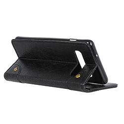 Avis Wewoo étuis en cuir Coque Housse Étui à rabat horizontal avec boucle de cuivre pour Galaxy S10 5G, support et emplacements pour cartes porte-monnaie (Noir)