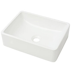 vidaXL Lavabo Céramique Blanc 41 x 30 x 12 cm