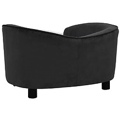 Maison Chic Niche Canapé,Lit pour chien | Panier couchage pour chien Noir 69x49x40 cm Peluche -GKD34571 pas cher