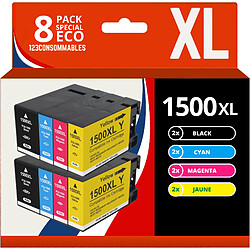 123CONSOMMABLES - PGI-1500XL - Cartouches d'encre compatibles avec Canon PGI-1500XL PGI-1500 pour Maxify MB2350 MB2050 MB2300 MB2000 MB2150 MB2755 MB2155 MB2750