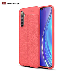 Wewoo Coque Souple Pour Realme XT Antichoc TPU Litchi Rouge