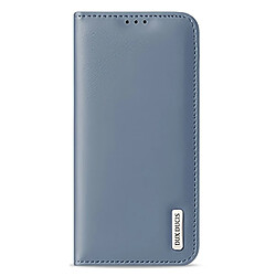 Etui en PU DUX DUCIS Fonction de blocage RFID bleu clair pour votre Samsung Galaxy S22