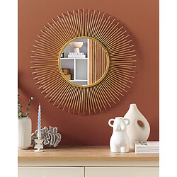 Beliani Miroir CILLY 80 cm Doré