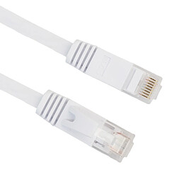 Avis Wewoo Câble réseau LAN plat Ethernet blanc ultra-plat CAT6 5m, cordon RJ45