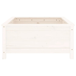 Acheter Maison Chic Jardinière,Bac à fleurs - pot de fleur blanc 82,5x82,5x39 cm bois massif de pin -GKD55985