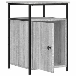 Maison Chic Table de chevet,Table de nuit,Table d'appoint pour salon sonoma gris 40x42x60 cm bois d'ingénierie -MN12687 pas cher