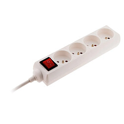 Bloc 4 prises 16A 2P+T avec interrupteur Blanc - Zenitech