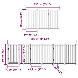 vidaXL Barrière pour chien porte pliable 15 panneaux bois de peuplier pas cher