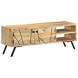 Maison Chic Meuble TV scandinave - Banc TV pour salon 110x30x40 cm Bois massif de manguier -MN22396