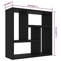 vidaXL Étagère murale Noir 45,1x16x45,1 cm Bois d’ingénierie pas cher