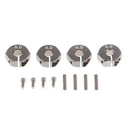 Adaptateur D'entraînement De Moyeu De Jante Hexagonal De Roue 12x6mm Pour Voitures RC 1/10 Slash Gris