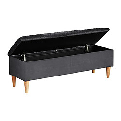 Acheter Vente-Unique Banc coffre DANIELE - Tissu velours - Gris