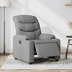 Maison Chic Fauteuil Relax pour salon, Fauteuil inclinable électrique Gris clair Tissu -GKD22575