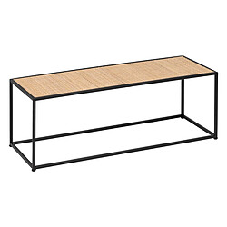 Avis BigBuy Home Table Basse Noir Naturel Verre Fer Rotin 97,5 x 34 x 35 cm (3 Unités)